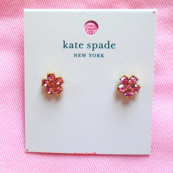 ♠️ Kate Spade ♠️️️️️ Pink Flower Stud Earrings - Picture 2 of 7